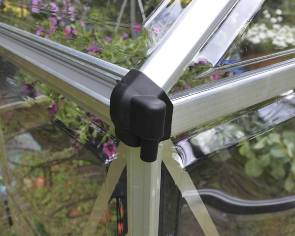 Serre "Harmony" 6 x 4 - Argent Base en acier galvanisé - Brico Dépôt