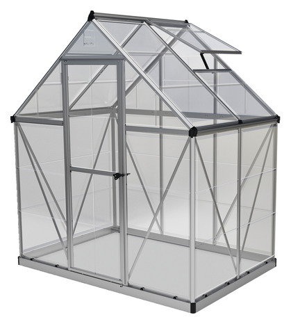 Serre "Harmony" 6 x 4 - Argent Base en acier galvanisé - Brico Dépôt