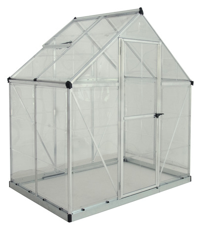 Serre "Harmony" 6 x 4 - Argent Base en acier galvanisé - Brico Dépôt