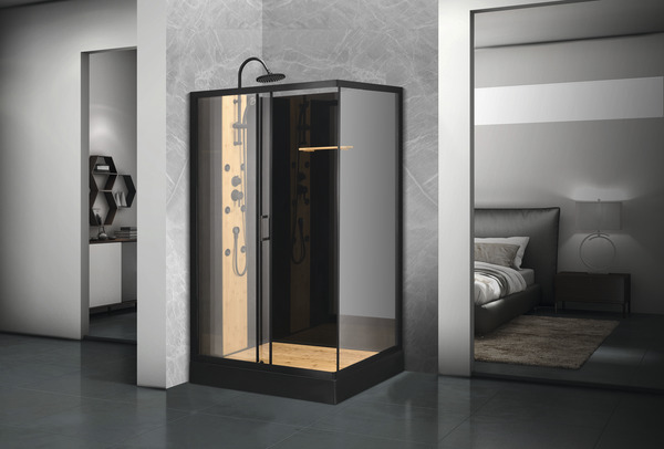 Cabine de douche "Black Bamboo" L. 120 x l. 80 x H 225 cm - Brico Dépôt