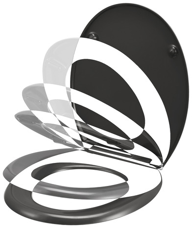 Abattant Soft Close "Genoa" - Gris - GoodHome - Brico Dépôt