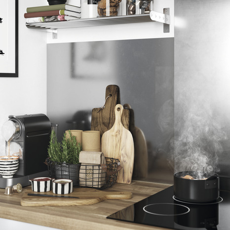 Crédence réversible cuivre / inox - l.200 x H.60 cm ep 3 mm - Cooke and Lewis - Brico Dépôt