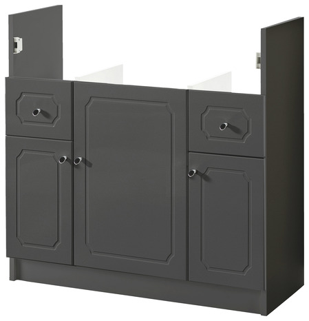 Caisson "Majorca" gris laqué : l. 80 x haut. 82 x prof. 38 cm - Brico Dépôt