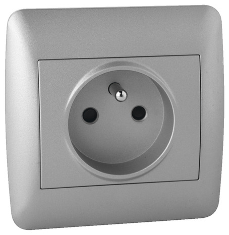 Lot 10 prises avec terre "OME" silver - Brico Dépôt