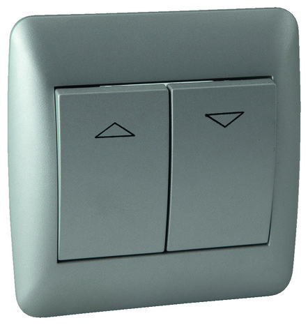 Interrupteur volet roulant "OME" silver - Brico Dépôt