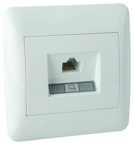 Prise Ethernet RJ45 "OME" blanc - Brico Dépôt