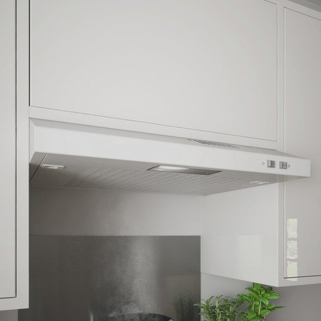 Hotte casquette blanche de cuisine - 60 cm - Brico Dépôt