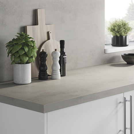 Crédence effet béton L.300 x H.60 cm x Ep. 8 mm - GoodHome - Brico Dépôt