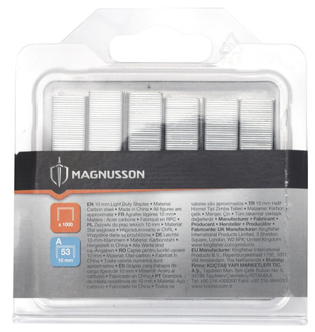 Boite de 1000 agrafes légères - 10 mm - MAGNUSSON - Brico Dépôt