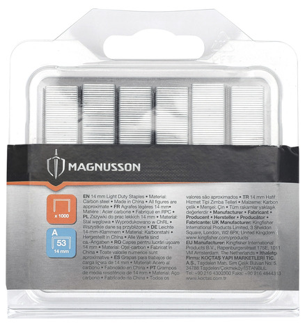 Boite de 1000 agrafes légères - 14 mm - MAGNUSSON - Brico Dépôt