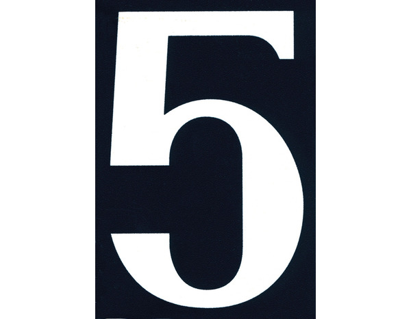 Numéro rue chiffre 5 adhésif 110 x 75 mm - Brico Dépôt