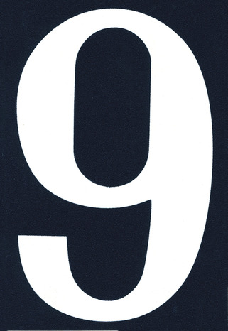 Numéro rue chiffre 9 adhésif 110 x 75 mm - Brico Dépôt