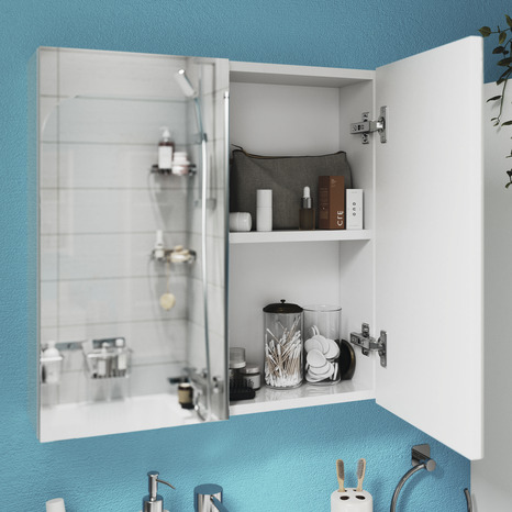 Armoire murale avec miroir Aruna H.54xL.55xP.14,6cm - Brico Dépôt