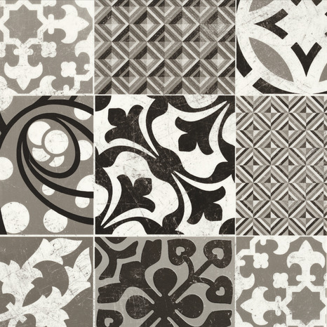 Rouleau de sol PVC "Provence noir et blanc" 4m - Gerflor - Brico Dépôt