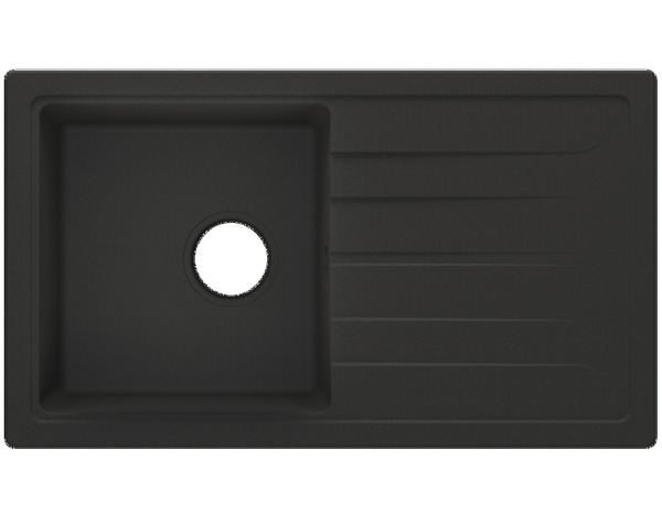 Lot évier quartz + mitigeur "Carvi" noir - Cooke and Lewis - Brico Dépôt