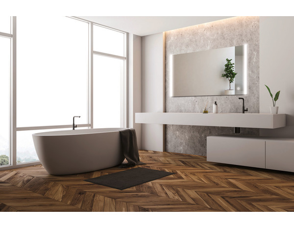 Miroir LED couleur argent GRANT L. 120 x H .60 cm - Brico Dépôt