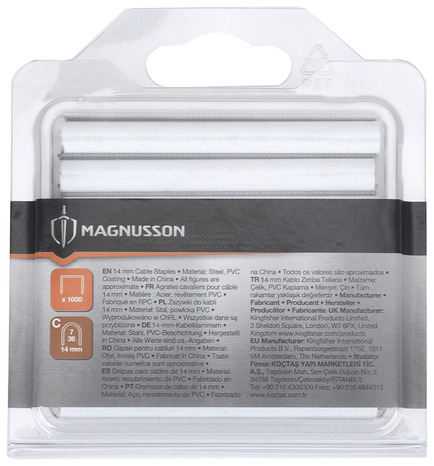 Boite de 1000 agrafes pour câble - 14 mm - MAGNUSSON - Brico Dépôt