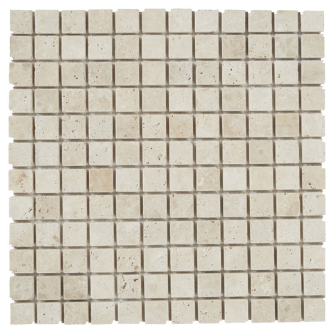 Mosaïque Travertin en pierre naturelle beige - l. 30,5 x L. 30,5 cm - GoodHome - Brico Dépôt