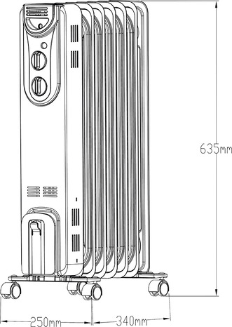 Radiateur bain d'huile blanc - 1 500 W - Brico Dépôt