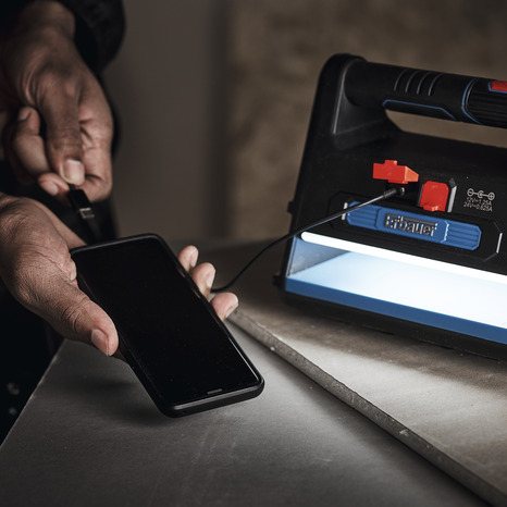 Projecteur de chantier rechargeable + USB - 20W, 2000LM - Erbauer - Brico Dépôt