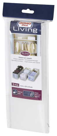 Lot de 3 séparateurs de tiroir 10,5 x 30 x 8 cm - Brico Dépôt