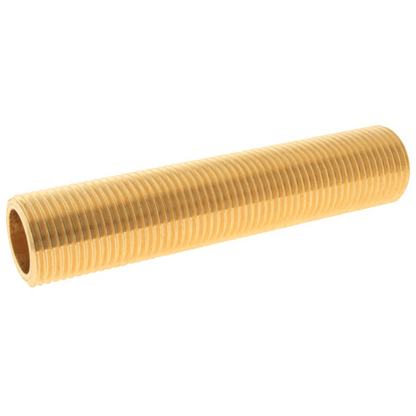 Lot de 2 tubes filetés laiton 10 cm - Double Mâle 15/21 (1/2") - Somatherm - Brico Dépôt