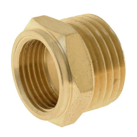 Réduction laiton Mâle 15/21 (1/2") - Femelle 12/17 (3/8") - Somatherm - Brico Dépôt