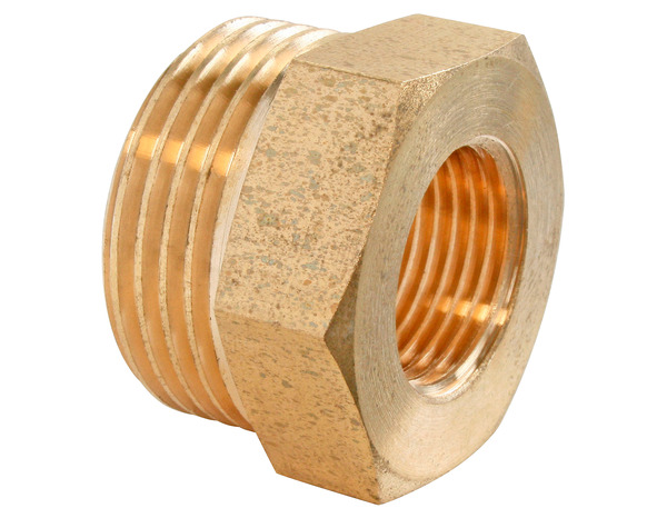 Réduction laiton Mâle 20/27 (3/4") - Femelle 15/21 (1/2") - Somatherm - Brico Dépôt