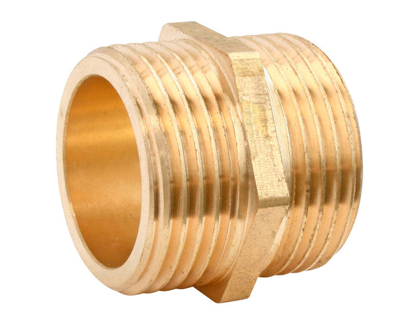 Lot de 2 mamelons égal double Mâle 15/21 (1/2") - Somatherm - Brico Dépôt