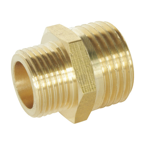 Lot de 2 mamelons réduit laiton Mâle 15/21 (1/2") - Mâle 12/17 (3/8") - Somatherm - Brico Dépôt