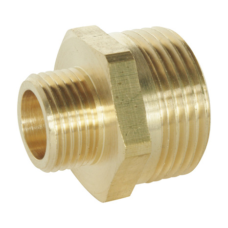 Lot de 2 mamelons réduit laiton Mâle 20/27 (3/4") - Mâle 12/17 (3/8") - Somatherm - Brico Dépôt