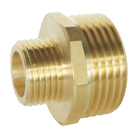 Lot de 2 mamelons réduit laiton Mâle 26/34 (1") - Mâle 15/21 (1/2") - Somatherm - Brico Dépôt