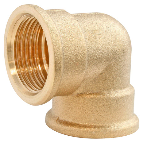 Lot de 2 coudes laiton double Femelle 12/17 (3/8") - Somatherm - Brico Dépôt