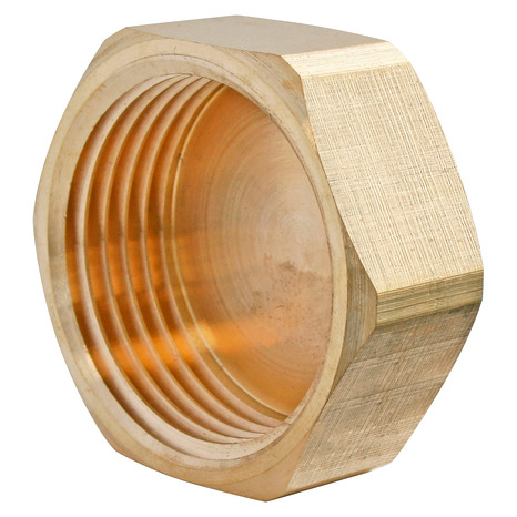 Lot de 2 bouchons laiton Femelle 15/21 (1/2") - Somatherm - Brico Dépôt