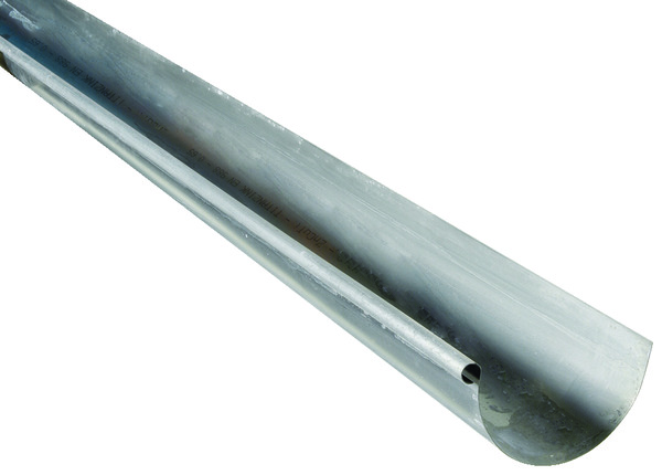 Profil gouttière demi-ronde de 25 en zinc, L. 2 m - Brico Dépôt