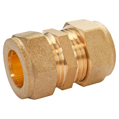 Jonction égal bicône à bague laiton pour tube cuivre Ø14 - Somatherm - Brico Dépôt