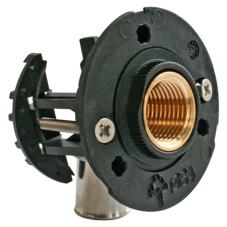 Fixation pour robinetterie Machine à laver pour PER Ø16 raccord à sertir sortie femelle 15/21 (1/2") - Somatherm - Brico Dépôt