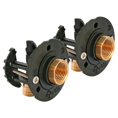 Fixation pour robinetterie Bain Douche pour PER Ø12 raccord à glissement sortie femelle 15/21 (1/2") - Somatherm - Brico Dépôt