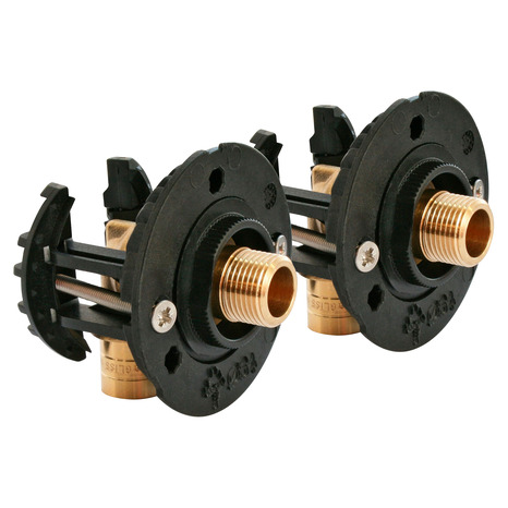 Fixation pour robinetterie Lavabo pour PER Ø16 raccord à glissement sortie mâle 12/17 (3/8") - Somatherm - Brico Dépôt