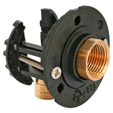 Fixation pour robinetterie Machine à laver pour PER Ø16 raccord à glissement sortie femelle 15/21 (1/2") - Somatherm - Brico Dépôt