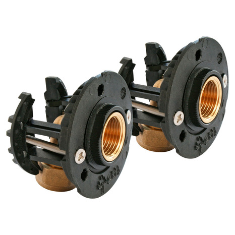 Fixation pour robinetterie Bain Douche pour PER Ø16 raccord à compression sortie femelle 15/21 (1/2") - Somatherm - Brico Dépôt