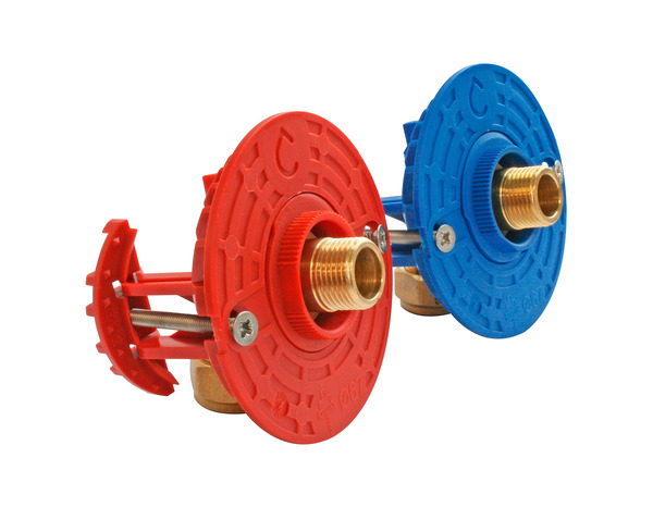 Fixation pour robinetterie Lavabo pour tube Multicouche Ø16 raccord à compression sortie mâle 12/17 (3/8") - Somatherm - Brico Dépôt