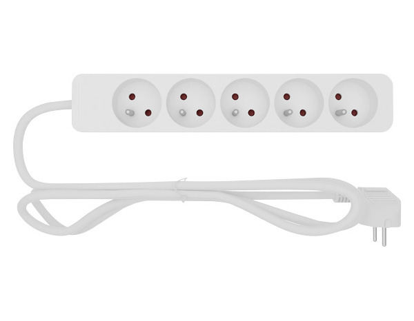 Bloc multiprise 5 prises avec protection - 1 m - Brico Dépôt