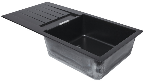 Évier composite de quartz noir "Galvani" - 1 cuve - Cooke and Lewis - Brico Dépôt