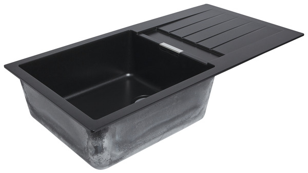 Évier composite de quartz noir "Galvani" - 1 cuve - Cooke and Lewis - Brico Dépôt