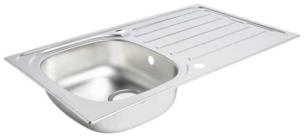 Évier inox nid d'abeille " nakaya" - 1 cuve - Cooke and Lewis - Brico Dépôt