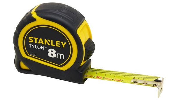 Mètre à ruban 8 m x 25 mm Bimatière Tylon - 0-30-657 - Stanley - Brico Dépôt