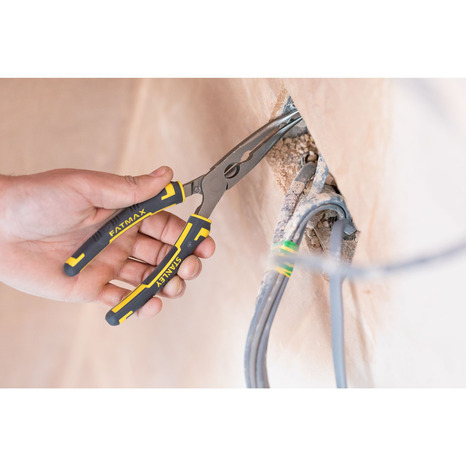 Pince à becs 1/2 ronds longs coudés 200 mm - 0-89-872 - Stanley Fatmax - Brico Dépôt