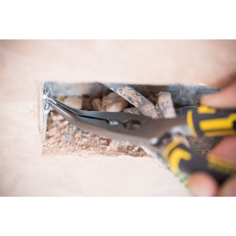 Pince à becs 1/2 ronds longs coudés 200 mm - 0-89-872 - Stanley Fatmax - Brico Dépôt
