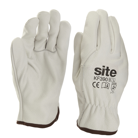 Gants manutention confort cuir T9 - Brico Dépôt